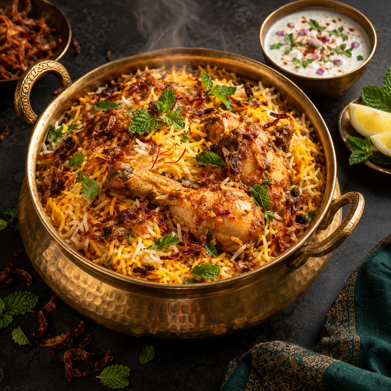 Signature biryani from the Desi Vibes menu