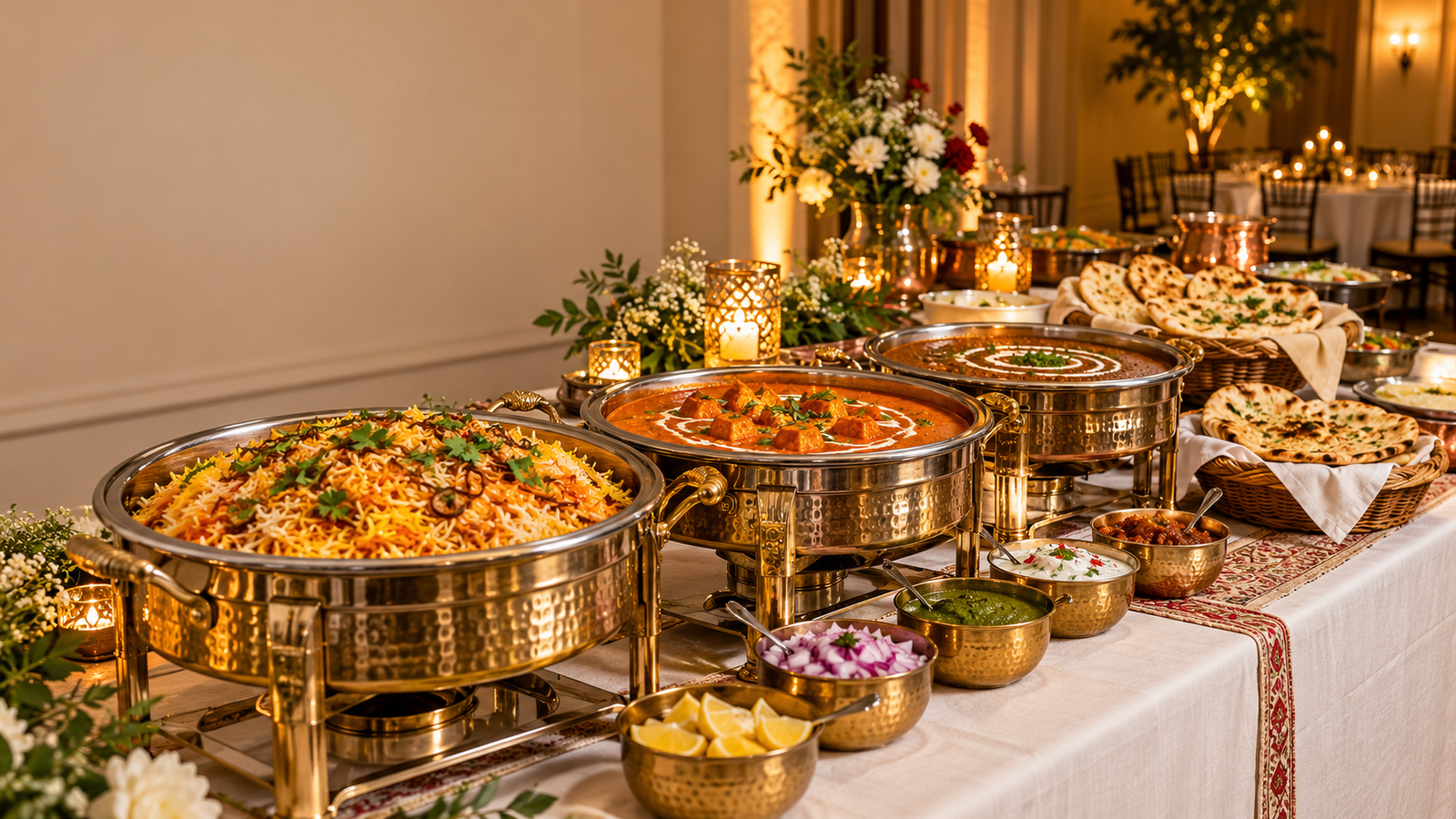 Indian wedding catering buffet